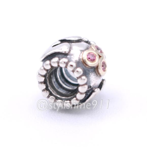 PANDORA Silver Mom Charm with 14K and pink CZ - 790574CZS - Picture 9 of 11